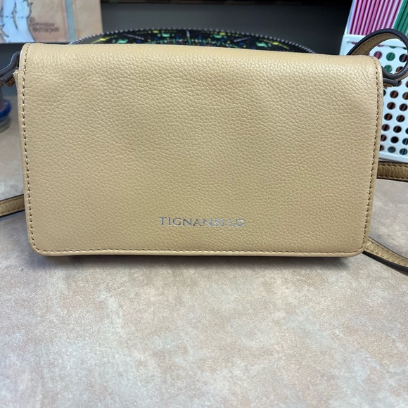 Tignanello Handbags - Tignanello Tan Crossbody Bag